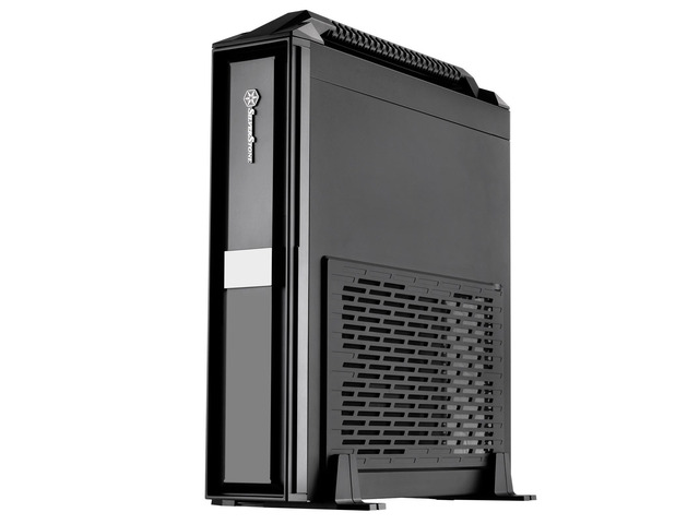 silverstone ml08b-h mini-itx slim small form factor computer case with handle ml08b-h-x