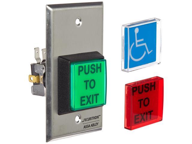 Securitron - PB2E Single Gang 2'' Square Momentary Push Button SPDT