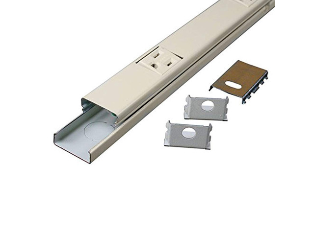 Wiremold Wall Mount Power Strip, Ivory Under Counter Power Strip, 3 Foot Steel Kitchen Power Strip, 6 Outlet Power Strip to Use as Cable Management...