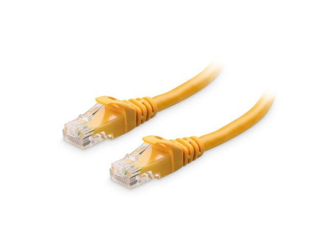 KEHIPI 10Gbps Snagless Short Cat 6 Ethernet Cable - 1ft, Cat 6 Cable, Cat6 Cord, Ethernet Cord, Yellow