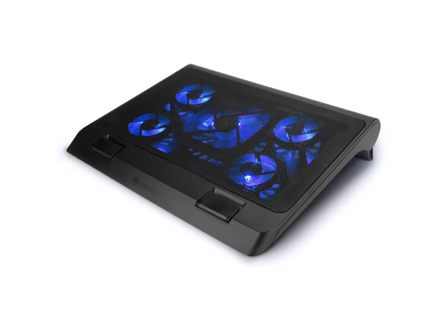 Gaming Laptop Cooling Pad Stand with LED Cooler Fans, Adjustable Height, & Dual USB Port for 17 inch Laptops - 5 Ultra Quiet High Performance Fans...