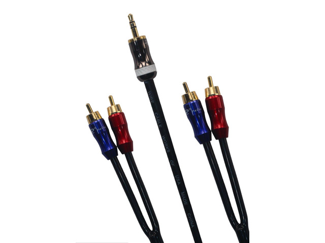 KK-A3.5to4 HiFi Cable - 3.5mm Male to 4-Male RCA Audio Adapter, Stereo Audio Splitter, Gold Plated Plug, 4n OFC Pure Copper Wire - 3.28ft (1M)