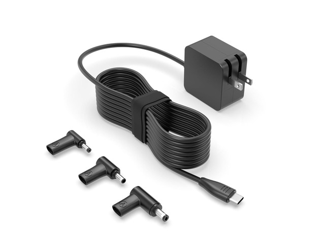 65W 45W GaN Charger Compatible with Asus Vivobook Zenbook Chromebook Laptop, USB Type C & Round Tip, UL Certified AC Adapter with Foldable Plug....