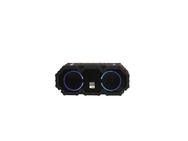 LifeJacket Jolt - Waterproof Bluetooth Speaker, Durable & Portable Speaker with Qi Wireless Charging and Voice Assistant, Black w/Lights