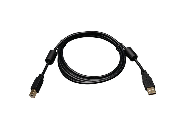 USB 2.0 Hi-Speed A/B Cable with Ferrite Chokes (M/M) 6-ft. (U023-006), Black