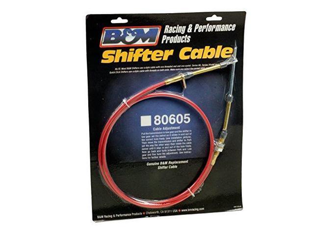 B & M 80605 5 Long Performance Shifter Cable Red