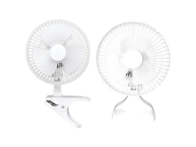 optimus f-0645a 6-inch 2-speed convertible personal clip-on/table fan, white