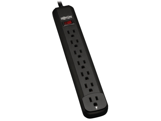 Eaton PS725B Power Strip with Long 25ft Extension Cord, 7 Outlets, On/Off Switch, 15A Circuit Breaker, Under Desk & Wall Mount Option, UL...