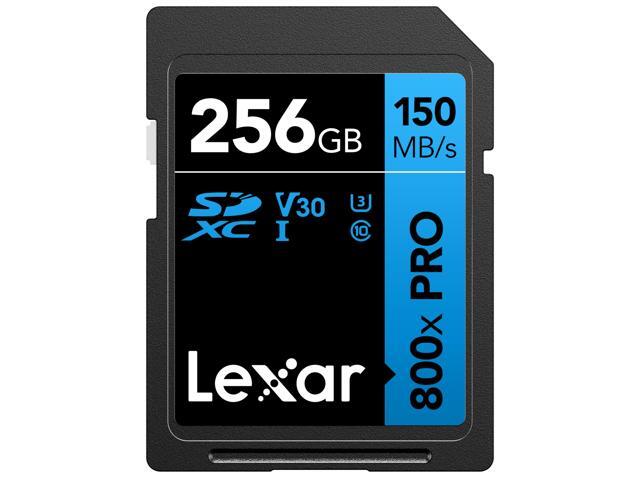Lexar High-Performance 800x PRO BLUE Series 256GB SDXC Memory Card Class 10 UHS-I V30 (LSD0800P256G-BNNNU)