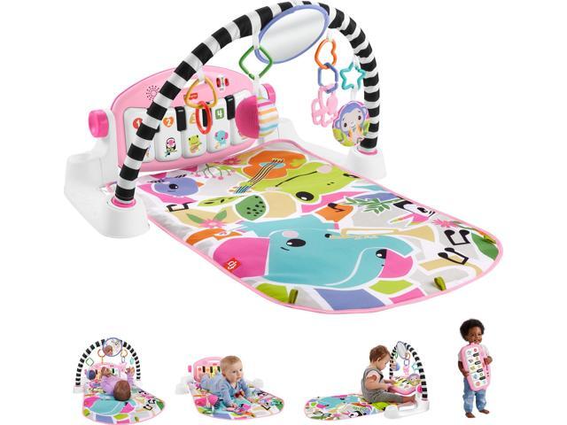 Fisher-Price Baby Playmat Glow and Grow Kick & Play Piano Gym Pink Musical Learning Toy with Developmental Activities for Newborns 0+ Months