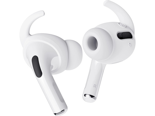 4 Pairs Ear Hooks Covers for AirPods Pro Comfortable and Secure Fit, Improved Sound Quality, Precise Cutout Design, [US Patent Registered] (White)