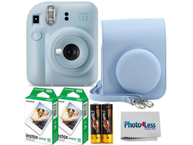 Fujifilm Instax Mini 12 Instant Film Camera Pastel Blue Fujifilm Instax Mini Twin Pack Instant Film 20 Prints Protective Case Gift Bundle