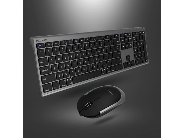 Macally Premium Bluetooth Keyboard And Mouse For Mac Compatible Apple Wireless Keyboard And Mouse Combo (110 Keys Multi-Device Rechargeable)...