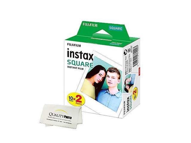 Fujifilm Instax Square Instant Film - 20 Exposures + Quality Photo Microfiber Cloth