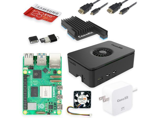 Canakit Raspberry Pi 5 Starter Kit Pro - Turbine Black (128Gb Edition) (4Gb Ram)