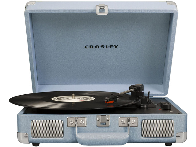 CR8005F-TN Cruiser Plus Vintage 3-Speed Bluetooth in/Out Suitcase Vinyl Record Player Turntable, Tourmaline