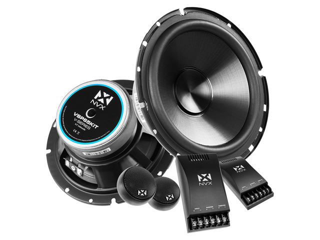 VSP65KIT 750W Peak (250W RMS) 6.5' V-Series 2-Way Component Speaker System with 25mm Silk Dome Tweeters