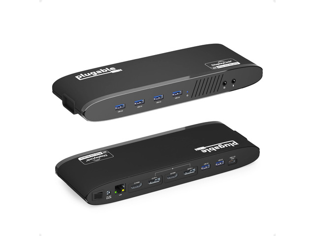Universal Laptop Docking Station, 4K Dual Monitor, DisplayPort or HDMI, Windows Mac or ChromeOS Laptops, USB-C or USB 3.0, Adds 2 Displays,...