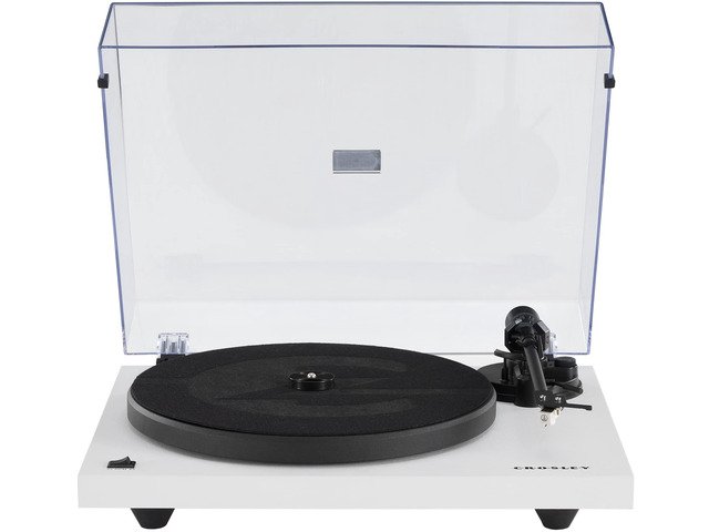 C6B-WH Record Player, White 2-Speed Turntable, ATN3600L Audio-Technica Cartridge, Full-Size Steel Platter, Aluminum Tonearm, Adjustable...