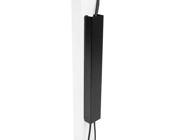 Black 14 inch Cable Management Channel for Desk Leg, DESK-AC01-1MB Magnetic Steel Design, Under Desk No Drill Cord Organizer, For Home and Office