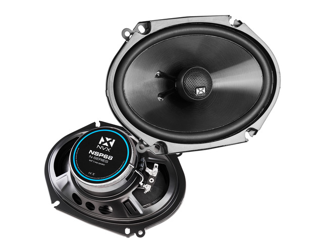 NSP68 6x8 Car Speakers, 540W Max, 180W RMS, 2-Way Coaxial w/Silk Dome Tweeters & Built-in X-Overs, Easy to Install in Cars/Trucks/Doors (Pair)