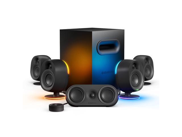 SteelSeries - Arena 9 5.1 Bluetooth Gaming Speakers with RGB Lighting (6 Piece) - Black - image 11