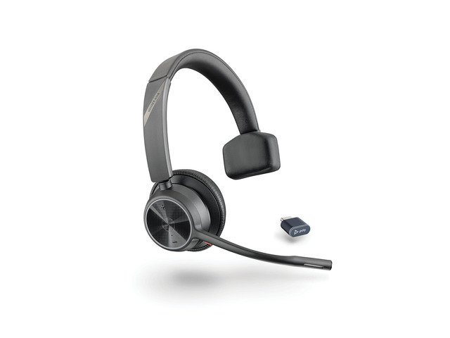 Poly Voyager 4310 Uc Wireless Headset (Plantronics) - Single-Ear Bluetooth Headset W/Noise-Canceling Mic - Connect Pc/Mac/Mobile Via Bluetooth -...