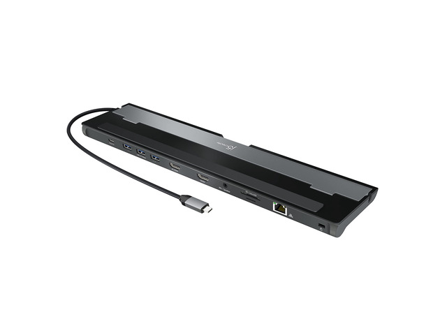 USB-C Dual HDMI Docking Station (10-in-1), 4K + 1080p Dual HDMI 5Gbps USB-A x3, SD Card Reader, PD 100W, RJ45 Ethernet, Combo Audio Jack, for...