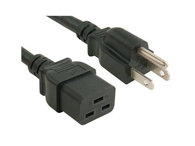 Cable Leader 6 ft 14 AWG 15A 125V Power Cord NEMA 5-15P to IEC320 C19 UL Listed