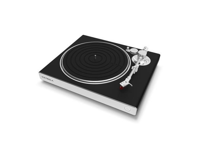 Victrola Hi-Res Silver Vinyl Record Player, Ortofon 2M Red Cartridge, aptX Adaptive Bluetooth Connectivity, Gold Plated RCA & Preamp Output,.