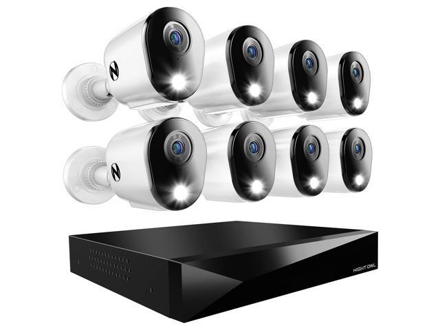 Night Owl - 12 Channel 8 Camera Wired 2K 1TB DVR Security System with 2-way Audio - White - image 10