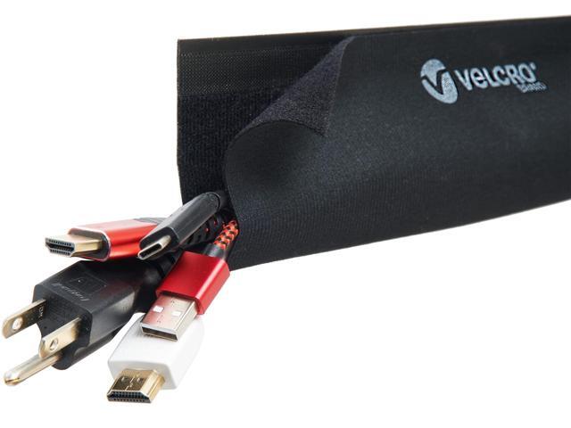 VELCRO Brand Cord Hider Wire Covers For Wall Desk 3-Ft Cut to Length Mountable Cable Sleeve with Removable Adhesive. Organize Messy Cables...
