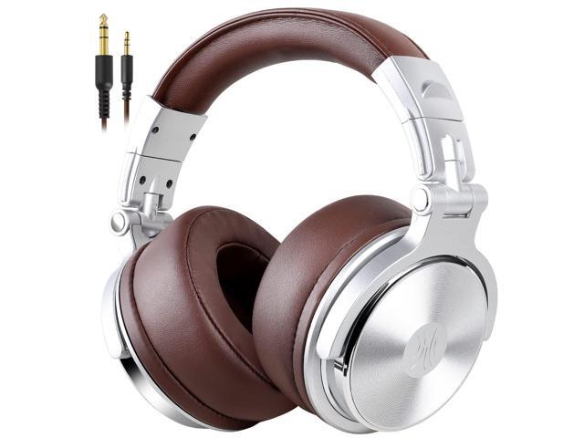 over ear headphone, wired premium stereo sound headsets with 50mm driver, foldable comfortable headphones with protein earmuffs and shareport for...
