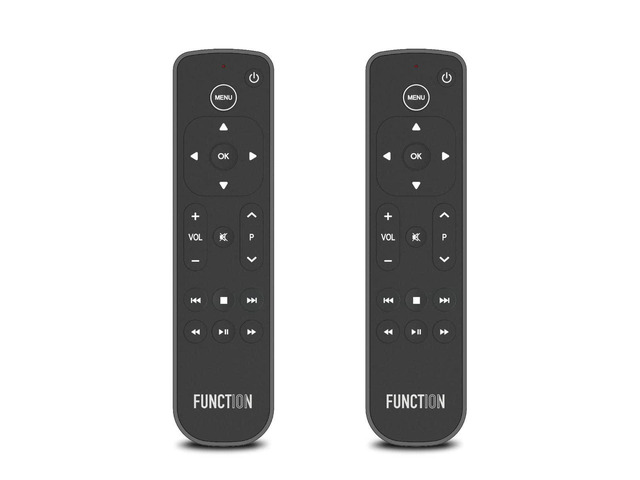 F101-ATVRM 2-Pack Replacement Button Remote for Apple TV Infrared Connectivity 2 AAA Batteries Included