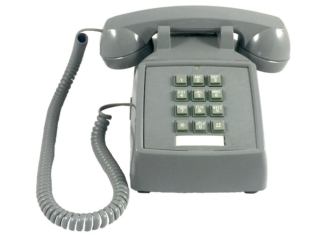 250082VBA20M Desk Corded Telephone with Volume Control, Slate