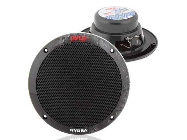 6.5 Inch Dual Marine Speakers - 2 Way Waterproof and Weather Resistant Outdoor Audio Stereo Sound System with 400 Watt Power, Polyprone Cone and...