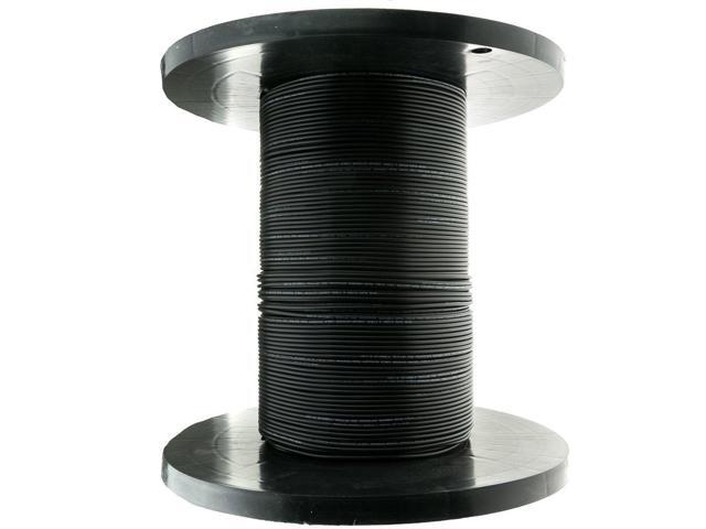CableWholesale 6 Fiber Indoor/Outdoor Fiber Optic Cable, Multimode, 50/125 micron, OM3, 10 Gbit, Black, Riser Rated, Spool, 1000 feet