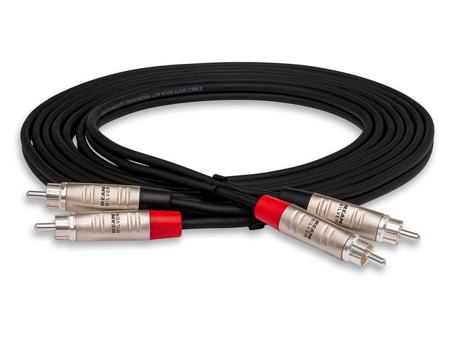 HRR-010X2 Pro Stereo Interconnect, Dual REAN RCA to Same, 10 Feet Stereo audio interconnect with dual REAN RCA male connectors and 10 ft length