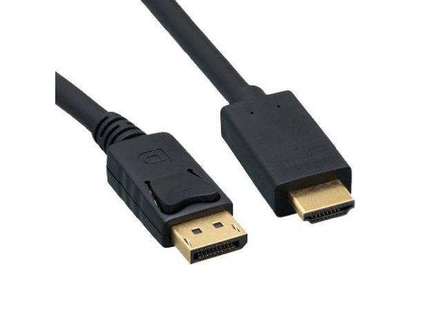 CableWholesale DisplayPort to HDMI Cable 10 Feet, DisplayPort Male to HDMI Male, DisplayPort on One End and Type A HDMI on Other End, Black