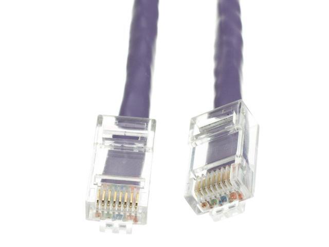 CableWholesale 10 Foot Cat6 Purple Ethernet Patch Cable, Bootless, 24AWG Network Cable with RJ45 Gold Plated Connector, 4 Pair Stranded Bare.