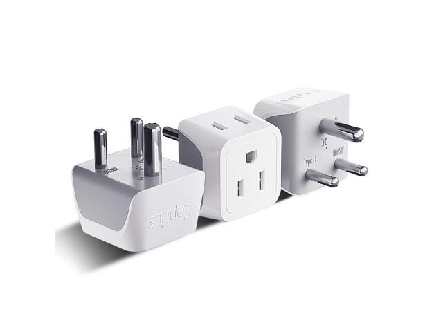 Ceptics US to India Plug Adapter works in Nepal, Maldives, Pakistan, India Power Adapter, Dual USA Input, Grounded Travel Adapter for Indian plug,...