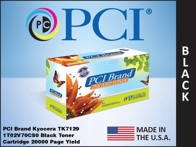 PCI Brand Copystar TK-7129-PCI New Compatible Replacement For Kyocera TK-7129 Black Toner Cartridge 20000 Page Yield