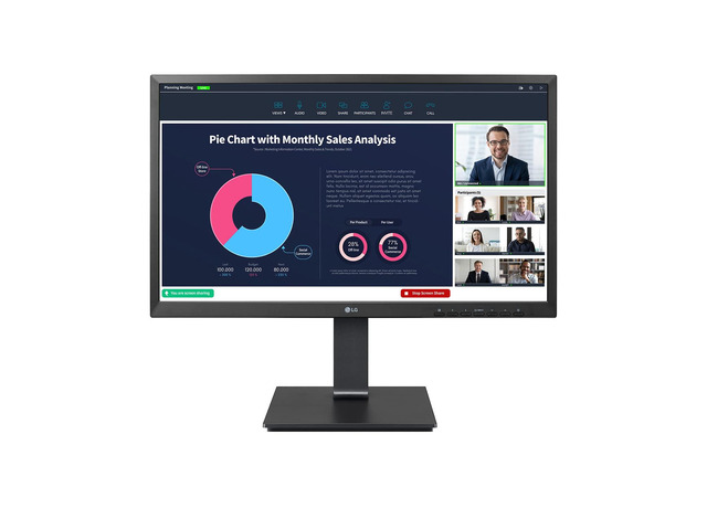 Electronics 24BP75CP-B 24 Inch Professional PC Screen - IPS Panel FHD (1920x1080), 5ms GtG 75Hz, Stand with Multiple Settings, Speakers, Webcam...