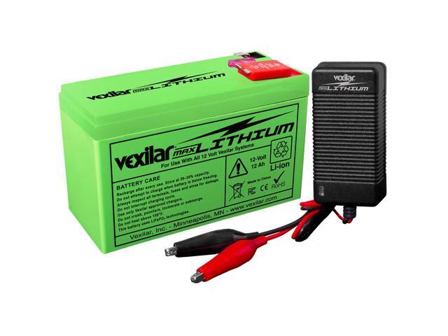 Vexilar 12V - 12 AH MAX Lithium Battery w/V-420L Rapid Charger