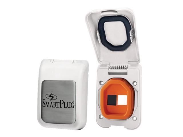 SmartPlug Data Port Case/Inlet Only - White Cover w/One Blank Plug & One Open Port