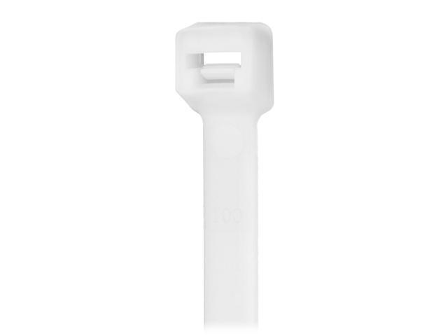 Pacer 6' Cable Tie - Natural Color - 30-40lb Tensile Strength - 1.5' Bundle Diameter - 100 Piece Bag