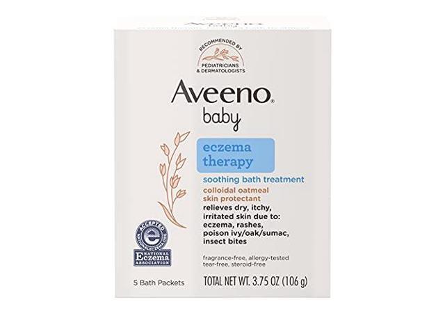 Aveeno Baby Eczema Therapy Bath Treatment for Relief of Dry, Itchy and Irritated Skin, Made with Soothing Natural Colloidal Oatmeal, Unscented,...