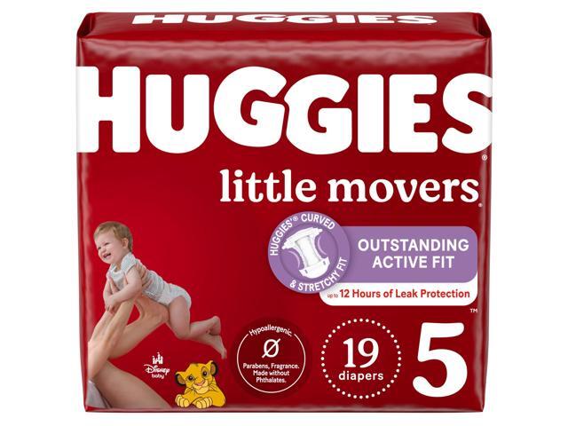 Huggies Size 5 Diapers, Little Movers Baby Diapers, Size 5 (27+ lbs), 19 Count