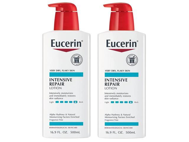 Eucerin Intensive Repair Body Lotion, Lotion for Very Dry Skin, 16.9 Fl Oz Pump Bottle - Pack of 2