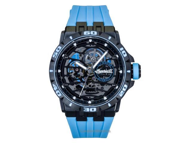 Ingersoll The Rigger Polyurethane Strap Black Skeleton Dial Automatic I17901 Men'S Watch